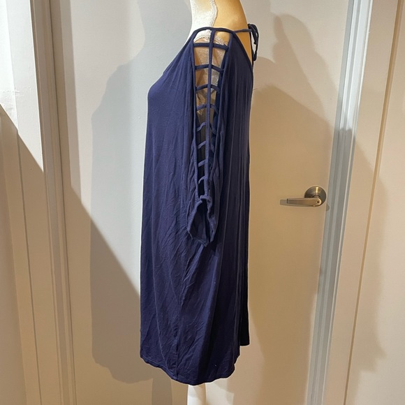 Women’s Swim Coverup Dress Navy Blue 3XL - Picture 2 of 7